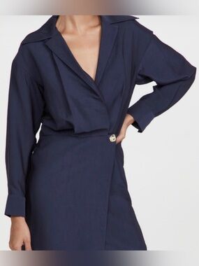 New! Vince Navy Blue Wrap Dress — Size 6 — Retails for $395